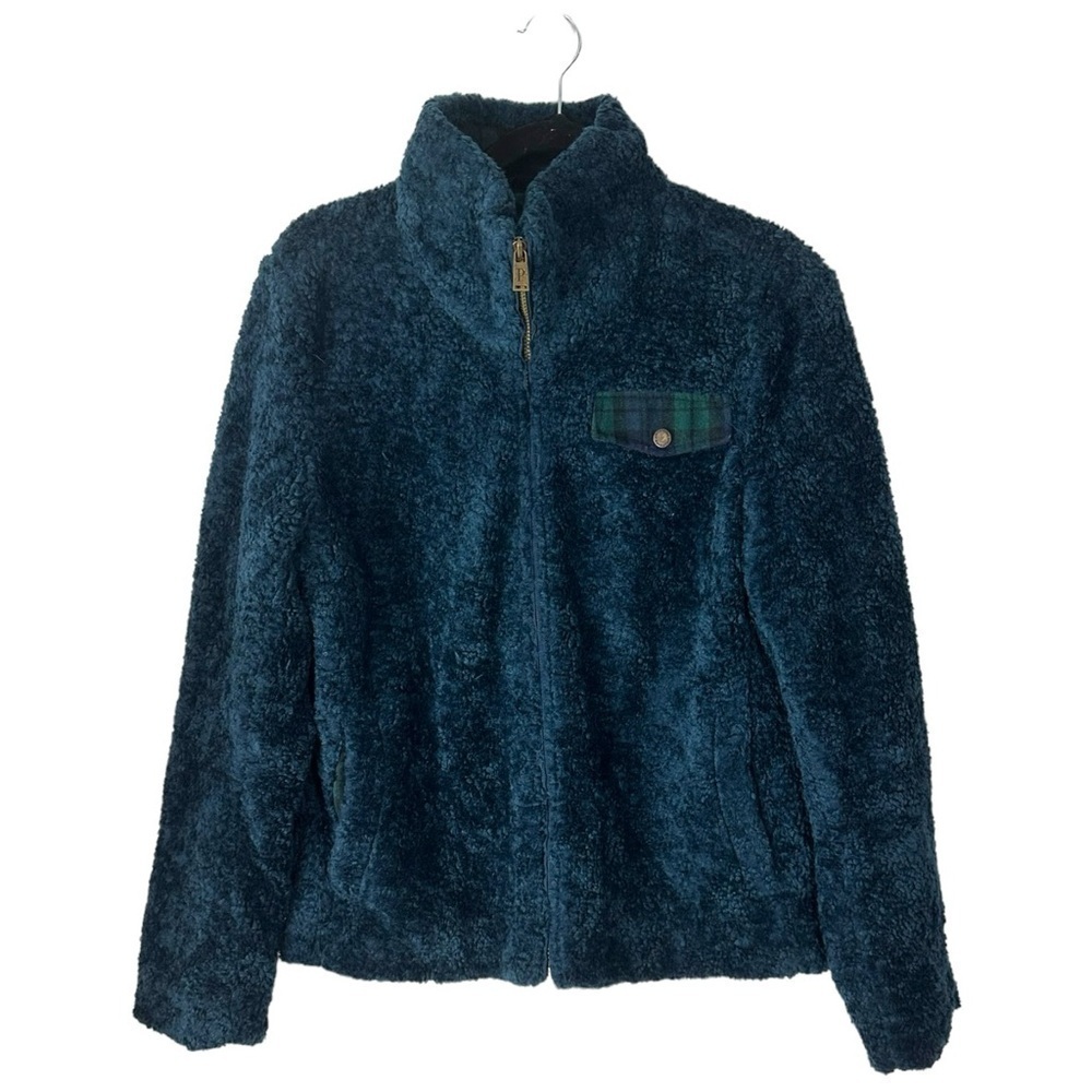 Pendleton Women Fuzzy Teddy Full Zip Coat Jacket Size Medium
